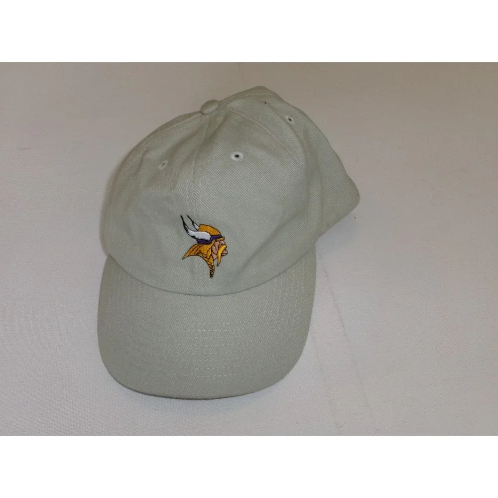 MINNESOTA VIKINGS KHAKI SKATE BEACH GOLF Y2K 00S   HAT CAP VINTAGE J1